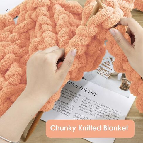 HOMBYS Sage Green Chunky Chenille Yarn for Crocheting, Bulky Thick Fluffy Yarn for Knitting,Super Bulky Chunky Yarn for Hand Knitting Blanket, Soft Plush Yarn, 8 Jumbo Pack (27 yds,8 oz Each Skein) in Kuwait