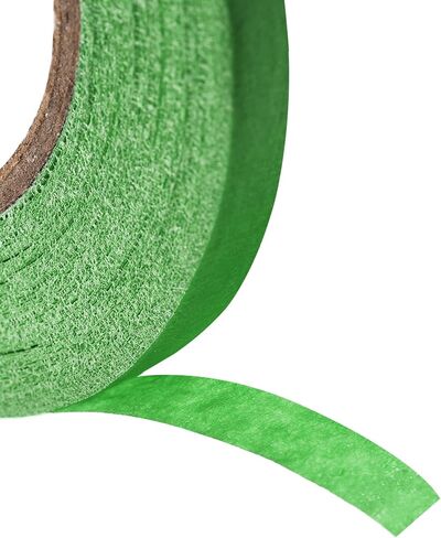 uxcell 3Pcs 12mm 0.48 inch Wide 20m 21 Yards Masking Tape Painters Tape Rolls Light Green in Saudi Arabia