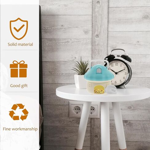 Mushroom Piggy Bank, Cartoon Mushroom House Piggy Bank, Cartoon Piggy Bank Mushroom House Coin Holder, Plastic Coin Bank Money Box for Easter Holiday Birthday Gift in Kuwait