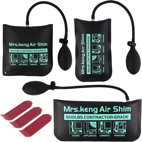 UPGRADE Air Wedge Bag kit,3Pack Strong and Inflatable Professional Leveling Kit & Alignment Tool Inflatable Shim Bag for Variety of Jobs,500LB Rating,300LB Rating 150LB Rating(3Sizes)… in Saudi Arabia