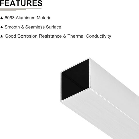 15mmx15mmx1mmx300mm (Width x Wall Thickness x Length) Square Tube - 3Pack - Good for Industrial Housing Construction - 6063 Aluminum Square Tubing in Saudi Arabia