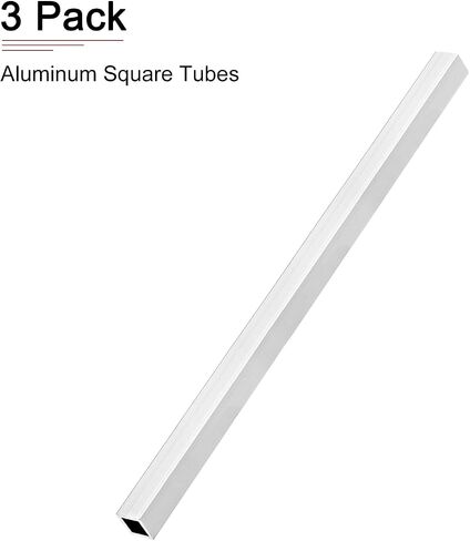 15mmx15mmx1mmx300mm (Width x Wall Thickness x Length) Square Tube - 3Pack - Good for Industrial Housing Construction - 6063 Aluminum Square Tubing in Saudi Arabia