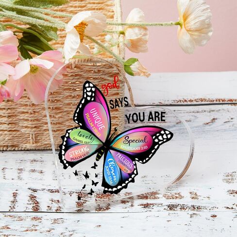 Religious Gifts Christian Gifts for Women Inspirational Gifts for Women Positive Gift Prayer God Sign Table Desk Shelf Decoration for Women Mom Friend Sister Acrylic Hearts Plaques in Kuwait