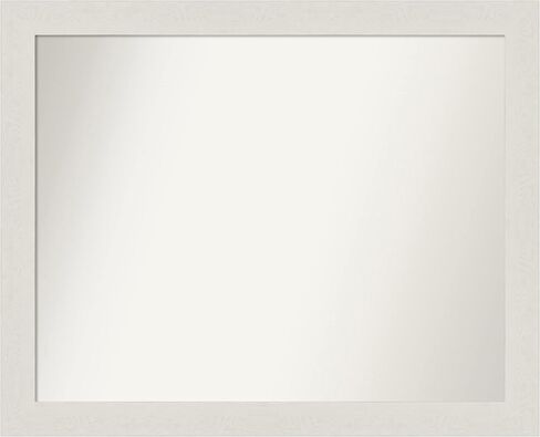 Amanti Art Bathroom Mirror, Cabinet White Wall Mirror for use as Bathroom Vanity Mirror Over Sink (27.5 x 33.5 in.) Non-Beveled Mirror, White Mirror, Modern Mirror from WI, USA in Saudi Arabia