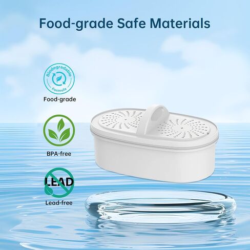مرشحات بديلة لجميع أنظمة ترشيح إبريق Waterdrop®، تناسب Waterdrop® WD-PF-01A Plus، تقلل من PFAS، وPFOA/PFOS، والكلور، وتدوم حتى 3 أشهر أو 200 جالون (عبوة من 4) in Kuwait