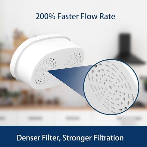 مرشحات بديلة لجميع أنظمة ترشيح إبريق Waterdrop®، تناسب Waterdrop® WD-PF-01A Plus، تقلل من PFAS، وPFOA/PFOS، والكلور، وتدوم حتى 3 أشهر أو 200 جالون (عبوة من 4) in Kuwait