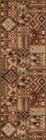 Superior Indoor Area Rug, Plush Carpet Cover, Vintage Oriental Medallion, Ideal for Hallway, Entry, Living Room, Dining, Bedroom, Office, Kitchen, Fancy Medallion Collection, 8' x 10', Blue Multi in Saudi Arabia
