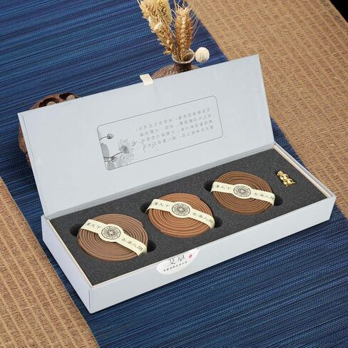 Three Flavor 4-Hours Coil Agilawood/Sandalwood/Wormwood Incense Coil Incense with Gift Package for Mind Happy in Saudi Arabia