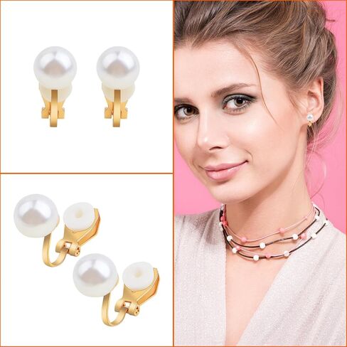24pcs 2 Styles Clip on Earring Converter Components Brass Screw Type Dangle Earring Clips with 24pcs Clear Ear Pads for Non-Pierced Ears DIY Earrings Jewelry Making, 2 Colors in Saudi Arabia