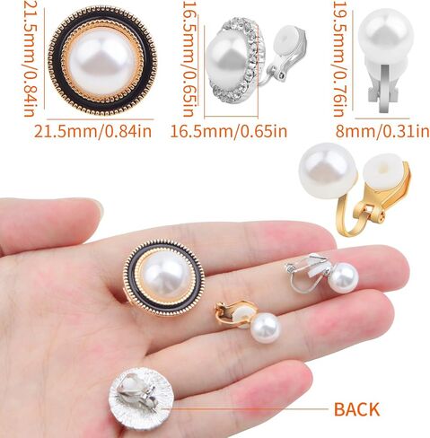 24pcs 2 Styles Clip on Earring Converter Components Brass Screw Type Dangle Earring Clips with 24pcs Clear Ear Pads for Non-Pierced Ears DIY Earrings Jewelry Making, 2 Colors in Saudi Arabia
