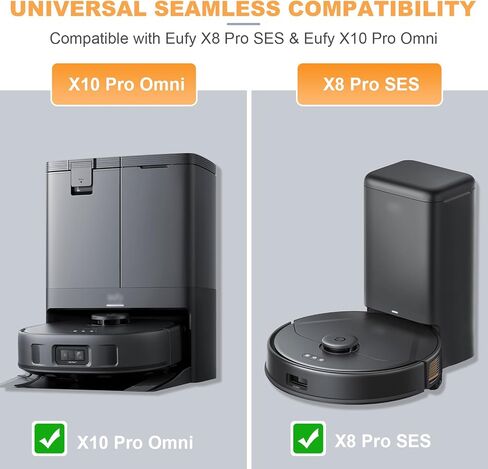 13 عبوة من أكياس الغبار البديلة المتوافقة مع محطة Eufy Clean X8 Pro / X10 Pro Omni Robot ذاتية التفريغ، ملحق حقيبة غبار بديلة ذات سعة كبيرة يمكن التخلص منها in Saudi Arabia