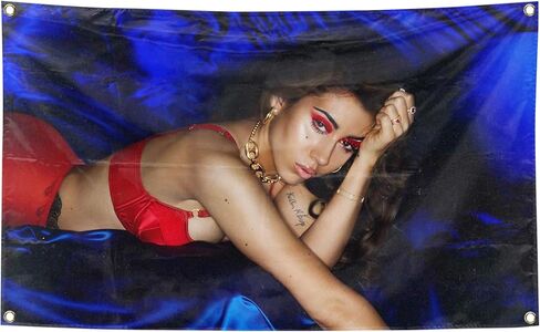 غطاء ألبوم مغني موسيقى GarCan، نسيج Uchis، غرفة المعيشة الداخلية، مسكن مهجع، كهف لتزيين الحائط معلق في الهواء الطلق (3x5 قدم) in Kuwait