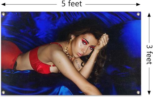 غطاء ألبوم مغني موسيقى GarCan، نسيج Uchis، غرفة المعيشة الداخلية، مسكن مهجع، كهف لتزيين الحائط معلق في الهواء الطلق (3x5 قدم) in Kuwait