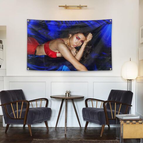 غطاء ألبوم مغني موسيقى GarCan، نسيج Uchis، غرفة المعيشة الداخلية، مسكن مهجع، كهف لتزيين الحائط معلق في الهواء الطلق (3x5 قدم) in Kuwait