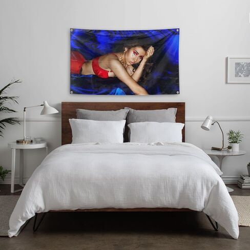 غطاء ألبوم مغني موسيقى GarCan، نسيج Uchis، غرفة المعيشة الداخلية، مسكن مهجع، كهف لتزيين الحائط معلق في الهواء الطلق (3x5 قدم) in Kuwait