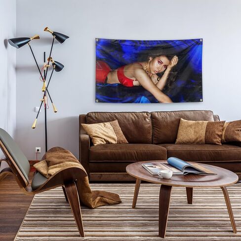 غطاء ألبوم مغني موسيقى GarCan، نسيج Uchis، غرفة المعيشة الداخلية، مسكن مهجع، كهف لتزيين الحائط معلق في الهواء الطلق (3x5 قدم) in Kuwait