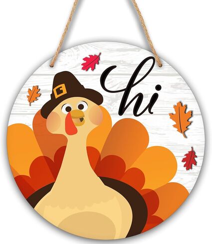 YSTEP Fall Home Decor - 10-Inch Autumn Decor for Front Door, Farmhouse Rustic Home Decor, Thanksgiving Decorations Sign Housewarming Gifts (Hi Pumpkin Gnome) -A03 in Saudi Arabia