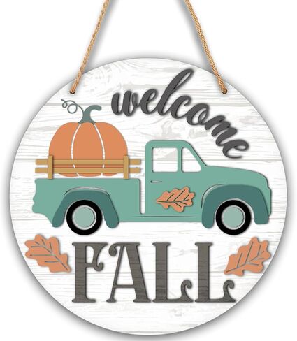 YSTEP Fall Home Decor - 10-Inch Autumn Decor for Front Door, Farmhouse Rustic Home Decor, Thanksgiving Decorations Sign Housewarming Gifts (Hi Pumpkin Gnome) -A03 in Saudi Arabia