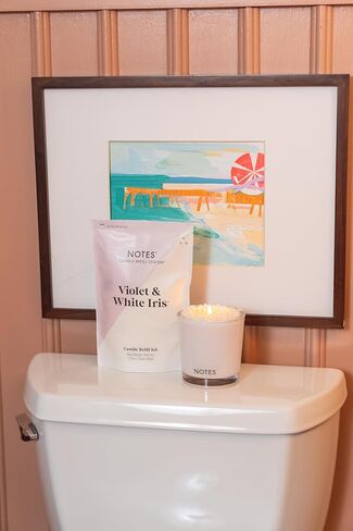 نوتس مجموعة الشموع المستدامة | عطر غير سام، وخرز شمع طبيعي، وفتيل، وقرص مركزي قابل لإعادة الاستخدام، وقرص تنظيف، وشاي الكركم واليقطين الصديق للبيئة القابل لإعادة التعبئة + الفانيليا وخشب الفلفل. in Kuwait