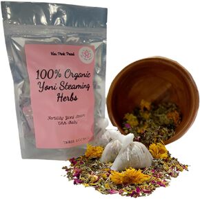 Fertility Yoni Steaming Herbs | 1 Month Supply | 100% Organic Herb Blend | Increase Fertility, Womb Nourishing, Relaxing