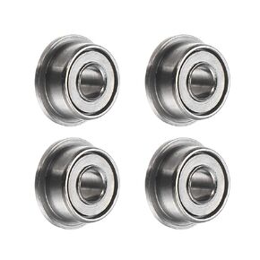 uxcell MF63ZZ Flanged Ball Bearing, 20pcs 3x6x2.5mm Chrome Steel Double Shielded Flange Bearings