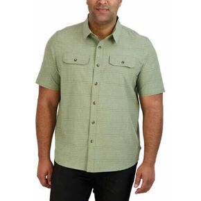 Gerry Men's Camp Shirt, Short Sleeve Button Up, Stretch Woven Fabric, UV Protection, Quick Dry