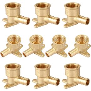 20-Pack PEX Fittings, 1/2" PEX x 1/2" Male NPT, 1/2 Inch Pex Male Adapter, Brass Crimp Fitting for Pex Pipes, ASTM F1807