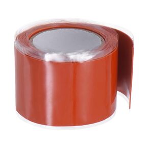 HARFINGTON Self Fusing Silicone Tape 1" x 3ft x 0.02" Waterproof Sealing Plumbing Rubber Tape for Water Pipe Hose Leak Silicone Grip Repair Seal, Red