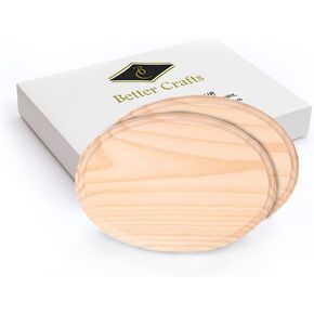 لوحة خشبية بيضاوية، لوحة من خشب الصنوبر الطبيعي غير مكتملة، رائعة للمشروعات اليدوية والديكور المنزلي - 5 × 7 بوصات - قطعتان. in Kuwait