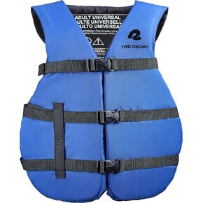 Retrospec Bobbin" Life Jackets for Adults Lightweight, Durable USCG Approved Life Vests for Adults for Boating, Swimming, Paddling & More