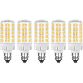 E11 LED Bulb Dimmable, 50W Equivalent, Daylight 6000K, T4 Mini Candelabra LED Bulb, E11 Base, 5W 580 Lumen, 5-Pack