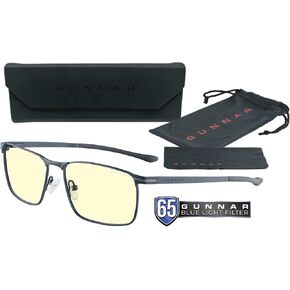GUNNAR - Computer Blue Light Blocking Glasses Mendocino Blue Light Glasses, Midnight Blue, Adult US