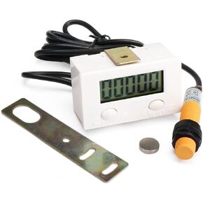LCD Digital Tally Counter 0-99999 Digit forward Digital Counter Panel Gauge Battery Powered 5 Digits Shockproof Electronic Punch Counter Tester Totalizer with Magnetic Induction Switch