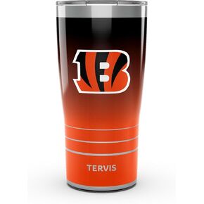 كوب Tervis NFL Cincinnati Bengals-Ombre معزول، 20 أونصة، من الفولاذ المقاوم للصدأ