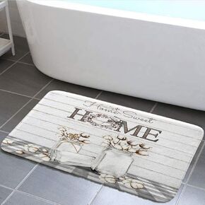 Paris Bath Rug, Eiffel Tower Unisex Non Slip Bath Mats, Golden Lettering European French Crown Retro Stamp Art Bath Rug Sets for Bathroom Bedroom Kitchen Outdoor Indoor,17x29 Inch