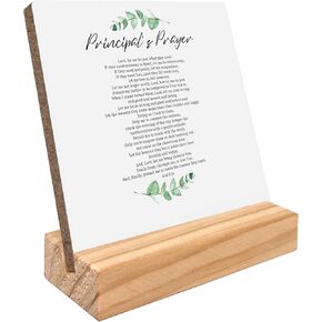 kunlisa Principal Gifts for Women, Best Principal Gifts, Principal Appreciation Gifts, Gifts for School Principal, Principal's Prayer Wood Plaque Sign