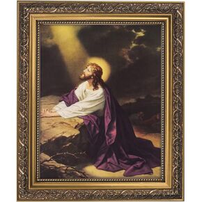 Christian Brand Inspirational Framed Print Agony in The Garden, 11 x 13-Inch