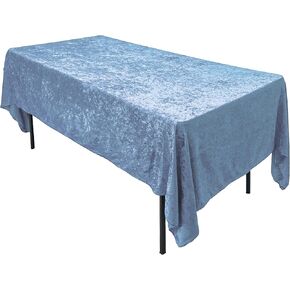 AK TRADING CO. Lush Panne Velvet Tablecloth - 60 x 102 Inch Rectangular Table, Plum