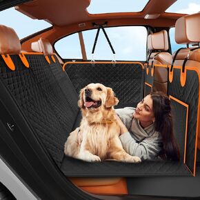 Instraella Back Seat Extender for Dogs, Dog Car Seat Cover with Waterproof Hard Bottom for Car SUV, Dog Hammock Travel Bed to Protect Your Car Backseat