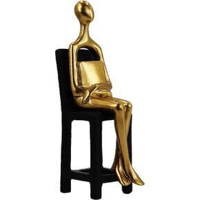 Modern Family Home Decor - Couple Statues and Sculptures - Collectible Figurines for Living Room, Office - Aesthetic Decoration for Bookshelves, Tables - Housewarming Gifts (Small, Sandstone)