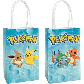 amscan Harry Potter Hogwarts United Paper Party Kraft Bags - 8.25" x 5.25" x 3" | Multi-color | Pack of 8