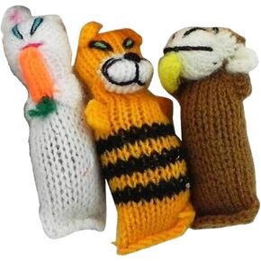 Barn Yarn Hand Knit Wool Cat Toy, stuffed with Organic Catnip (6 pack)