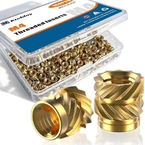 50Pcs M6 Heat Set Inserts, Metric knurled Nuts Brass Heat Set Insert for Plastic Parts,Insert by Heat into 3D Printing Components (M6xL8xD8)
