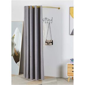 Fitting Room Curtain Rod For Clothing Store, Office, boutique, wedding dress shop, Changing Room U-Shaped Shelf SYFZ-UJ (Gold Rod, 100cm)