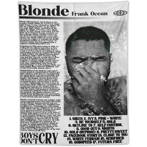 BIZHUDP Franks Oceans Blond Album Tapestry Racing Tapestry Wall Hanging Poster Art for Bedroom Living Room College Dorm Decor 30"x40"