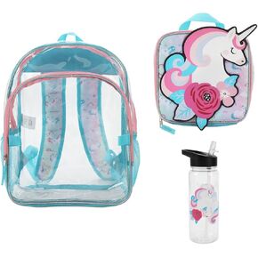 BIOWORLD Floral Unicorn 5-Piece Backpack & Lunchbox Set With Water Bottle