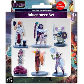 Wildspire Fantasy Prepainted Starter Miniatures Set Hero Figures Set 1-2" Compatible with DND Miniatures for Dungeons Dragons Miniatures D&D Miniatures DND Figures Tabletop Miniatures DND Minis