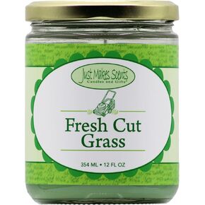Fresh Cut Grass Scented Blended Soy Candle by Just Makes Scents (12 oz)