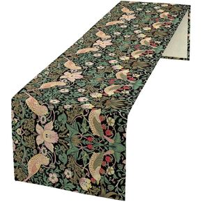 Cow Print Table Runner, Brown Cowhide Print Western Style Table Runner Country Farmhouse Cottage Cow Patten Linen Table Decoration for Home Kitchen Dining,13x36 Inch