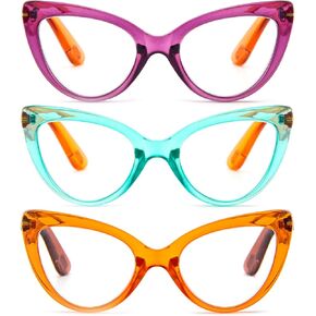 MMOWW Cat Eye Reading Glasses Fashion Cute Reader for Women